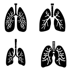 Respiratory system icon vector illustration