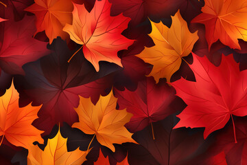 Naklejka na ściany i meble Autumn maple leaves background. Vector illustration for your graphic design 