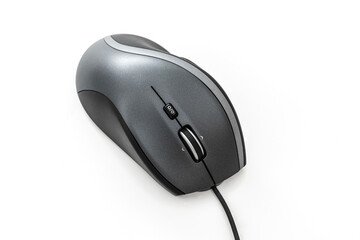 Cordless computer mouse isolated on white background.