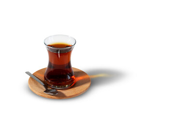 Transparent PNG: Turkish Tea in a Slim-waisted Glass
