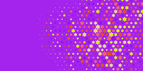 Colorful stars Abstract Illustration background beautiful banner with copy space