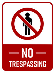 Stop No Trespassing Keep Out Do Not Enter Warning Sign Icon. Vector Image. - obrazy, fototapety, plakaty