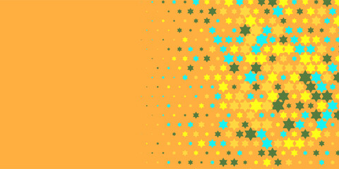 Colorful stars Abstract Illustration background beautiful banner with copy space