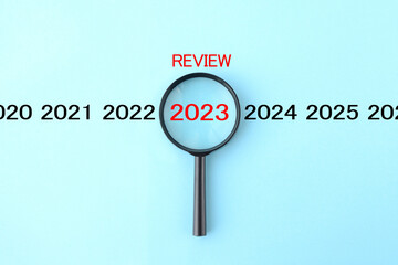 2023年の振り返りイメージ - obrazy, fototapety, plakaty