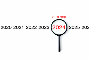 2024年の展望・見通しイメージ - obrazy, fototapety, plakaty