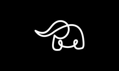 black and white elephant