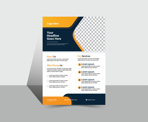 professional business flyer design with corporate visiting