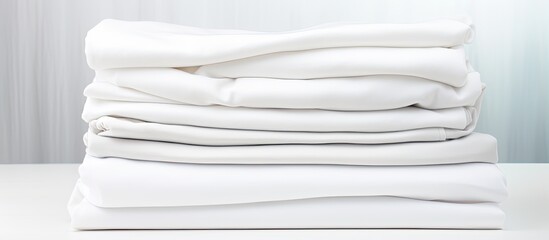 Laundry service offers clean white linens for institutions and industries