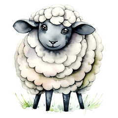 Mała owieczka ilustracja - obrazy, fototapety, plakaty
