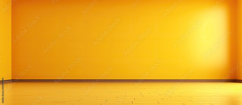 Aufkleber empty studio room with yellow gradient background for studio product placement