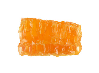 Natural honeycomb with tasty honey isolated on white