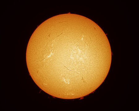 October 2023 Surface of the Sun as seen through a Hydrogen Alpha Solar Telescope