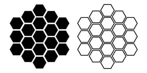 Honeycomb. Hexagon template. Hexagonal pattern. Vector illustration Vector illustration. EPS 10.