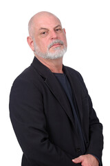 well dressed adult business man looking straight ahead