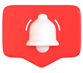 notification alerts  inbox chat box  social media online social communication applications 3d icon Red