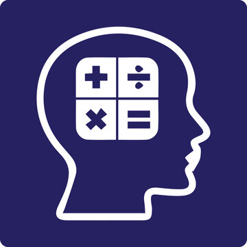 Mathematical Thinking Icon Vector Image Illustration