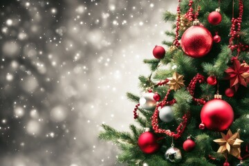 Naklejka na ściany i meble Festive Christmas Tree Background