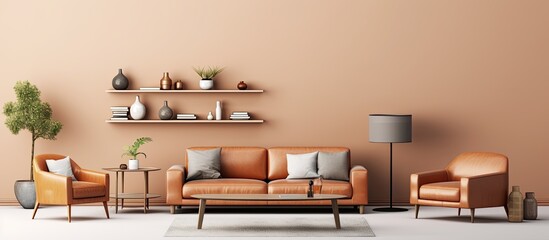 Home decor advertisement featuring living room furniture