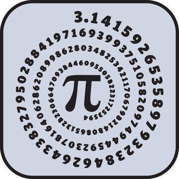 Pi Number Vector Image Illustration Pictogram on Background