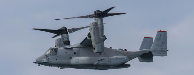 military helicopter in the sky