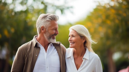 Fototapeta premium happy senior couple