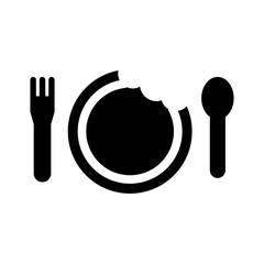 hunger glyph icon illustration vector graphic. Simple element illustration vector graphic, suitable for app, websites, and presentations isolated on white background - obrazy, fototapety, plakaty