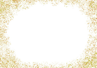 金色キラキラフレーム背景素材（ベクター）Golden glitter frame background material (vector)