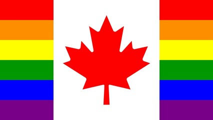 Pride rainbow Canada national country flag vector