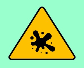 Stain warning sign background vector