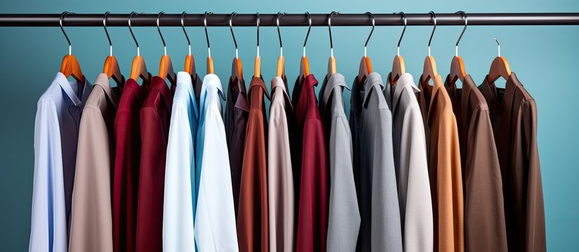 Organize freshly cleaned coats on hangers for superior winter laundry service