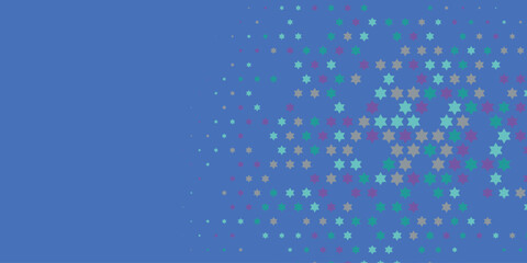 Stars wide banner Two Color Abstract Illustration background beautiful wallpaper of colorful multi sizes stars