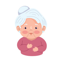 grandma happy cartoon