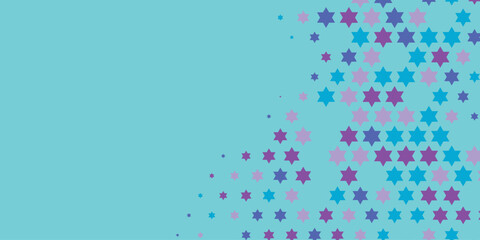 Stars wide banner Two Color Abstract Illustration background beautiful wallpaper of colorful multi sizes stars