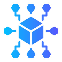 Obraz premium distribute gradient icon