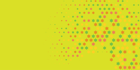 Stars wide banner Two Color Abstract Illustration background beautiful wallpaper of colorful multi sizes stars