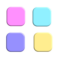 color 3d buttons for web,set of buttons.