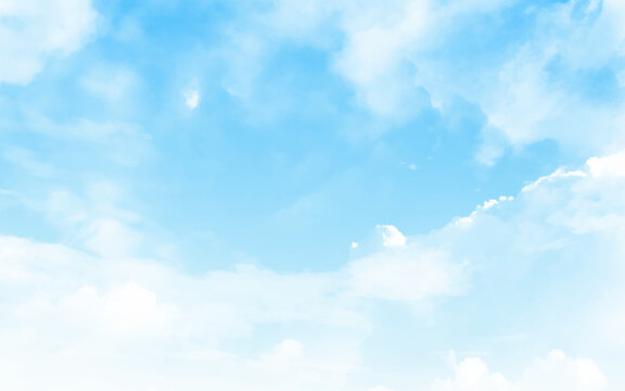 Sky cloudscape in sunny day Spring. Sky clouds landscape background. Vector sky image