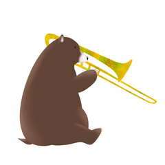 bear and trombone 1