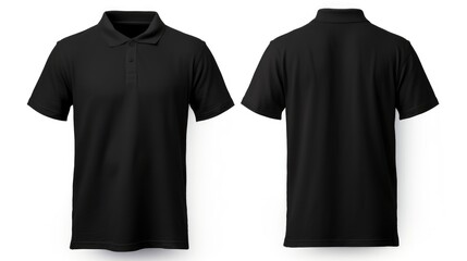 front black polo tshirt, back black polo tshirt, set of black polo tshirts, black t-shirt, black...