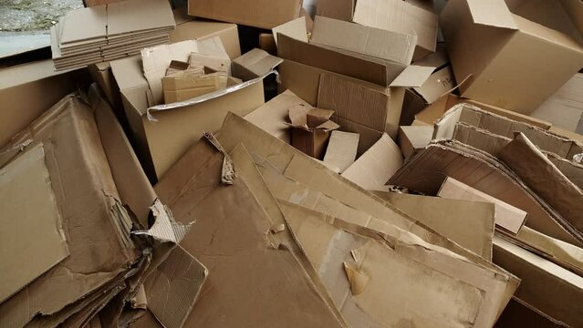 Used Cardboard Moving Boxes for Recycling. Paper packaging waste