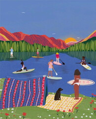 Simple 2D Nature Vector Illustration