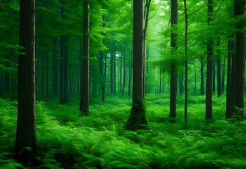 Fototapeta premium Green Forest, Nature Loving, Fight Global Warming, Save Planet Earth