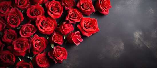 Valentine or wedding background with roses and hearts