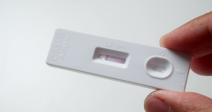 Waiting for the result of the Rapid Antigen Test Kit for possible infection of the Coronavirus Covid-19 virus.
