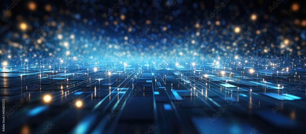 Poster digital technology and science utilized for and big data visualization