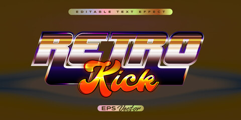 Retro kick Y2K editable text effect