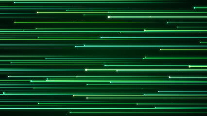 Green energy star light trail background, Long exposure fast streak line motion, colorful futuristic glowing speed neon backdrop, future renewable power technology concept 3d rendering - obrazy, fototapety, plakaty