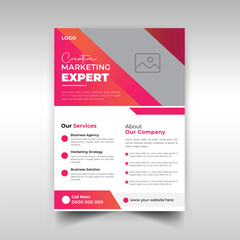 Corporate business flyer brochure template for annual report with creative idea