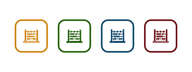 abacus icon vector illustration. calculation, math, abacus icon concept.