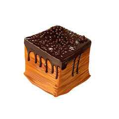 Boxed bread with chocolate topping 